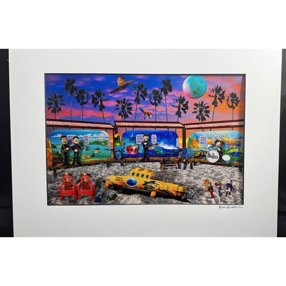 RALPH RANKIN Urban Surrealist SIGNED Digital Art Print - The Beatles. Pre Owned